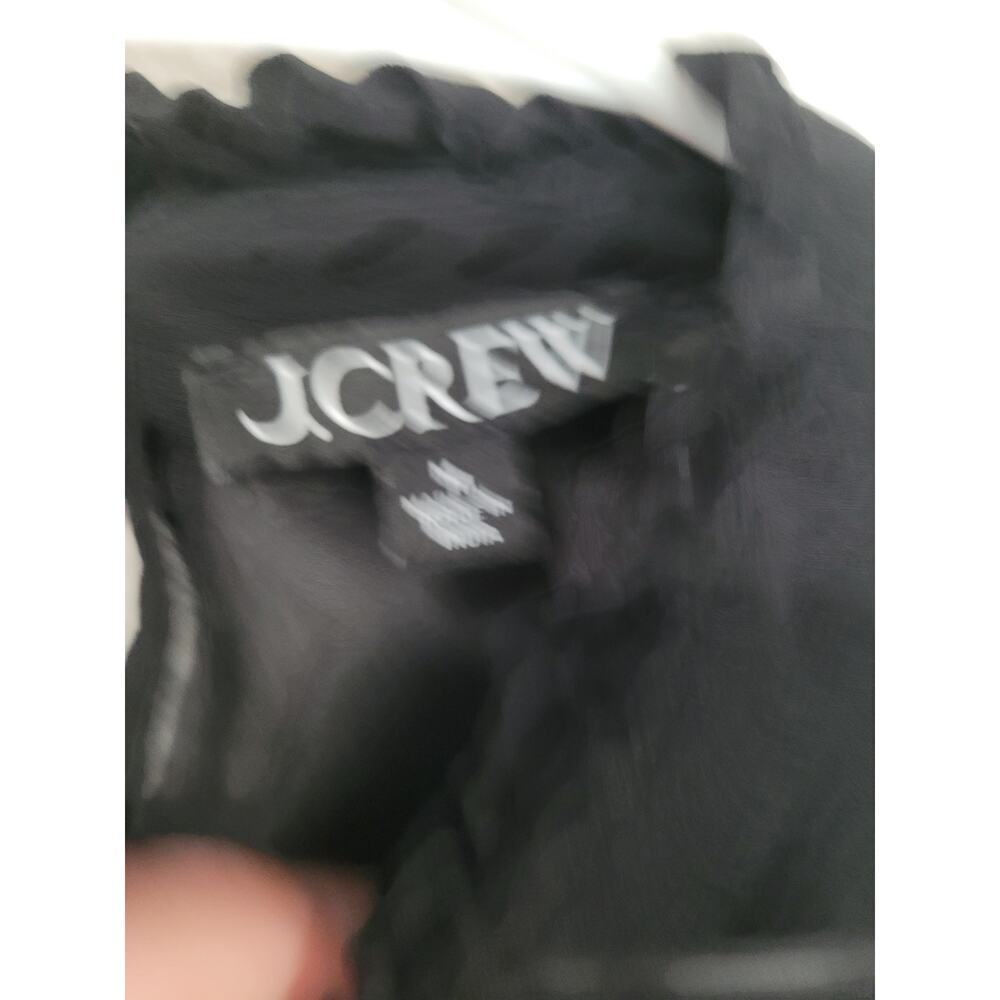 3 for $20! Women’s medium blouse black J. Crew Factory Sheer Blouse OFFERS OPEN - Picture 3 of 5